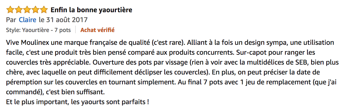 avis Moulinex Yogurteo
